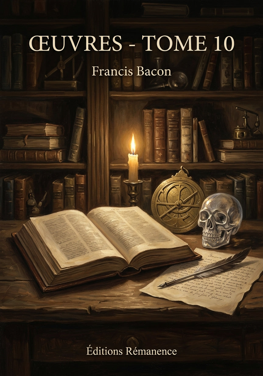 Livre Œuvres - Tome 10 par Francis Bacon - Couverture - Editions Remanence