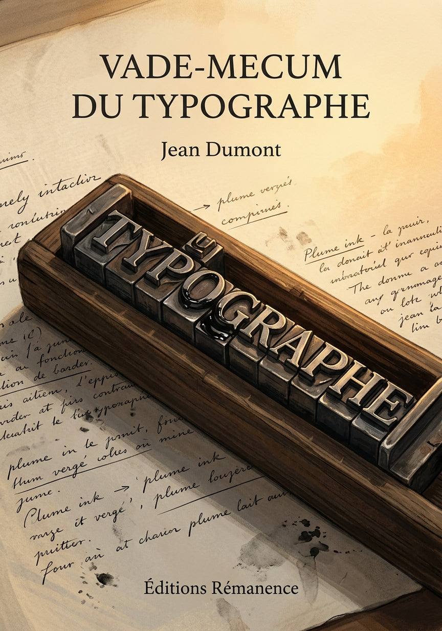 Livre Vade-mecum du typographe par Jean Dumont - Couverture - Editions Remanence