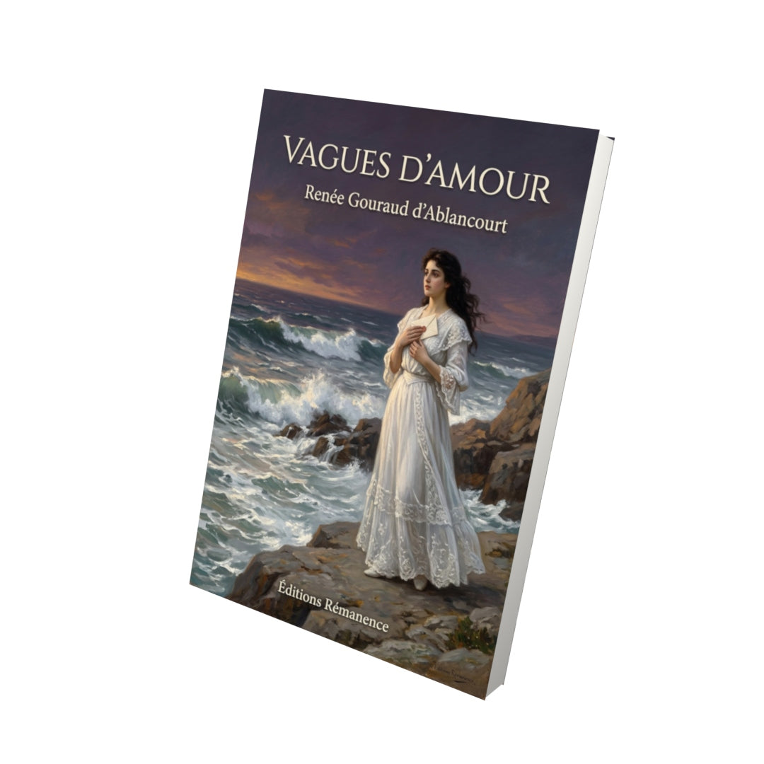 Livre Vagues d’amour par Renée Gouraud d’Ablancourt - Vue 3D - Editions Remanence