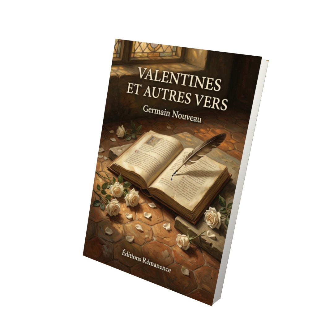 Livre Valentines et autres vers par Germain Nouveau - Vue 3D - Editions Remanence