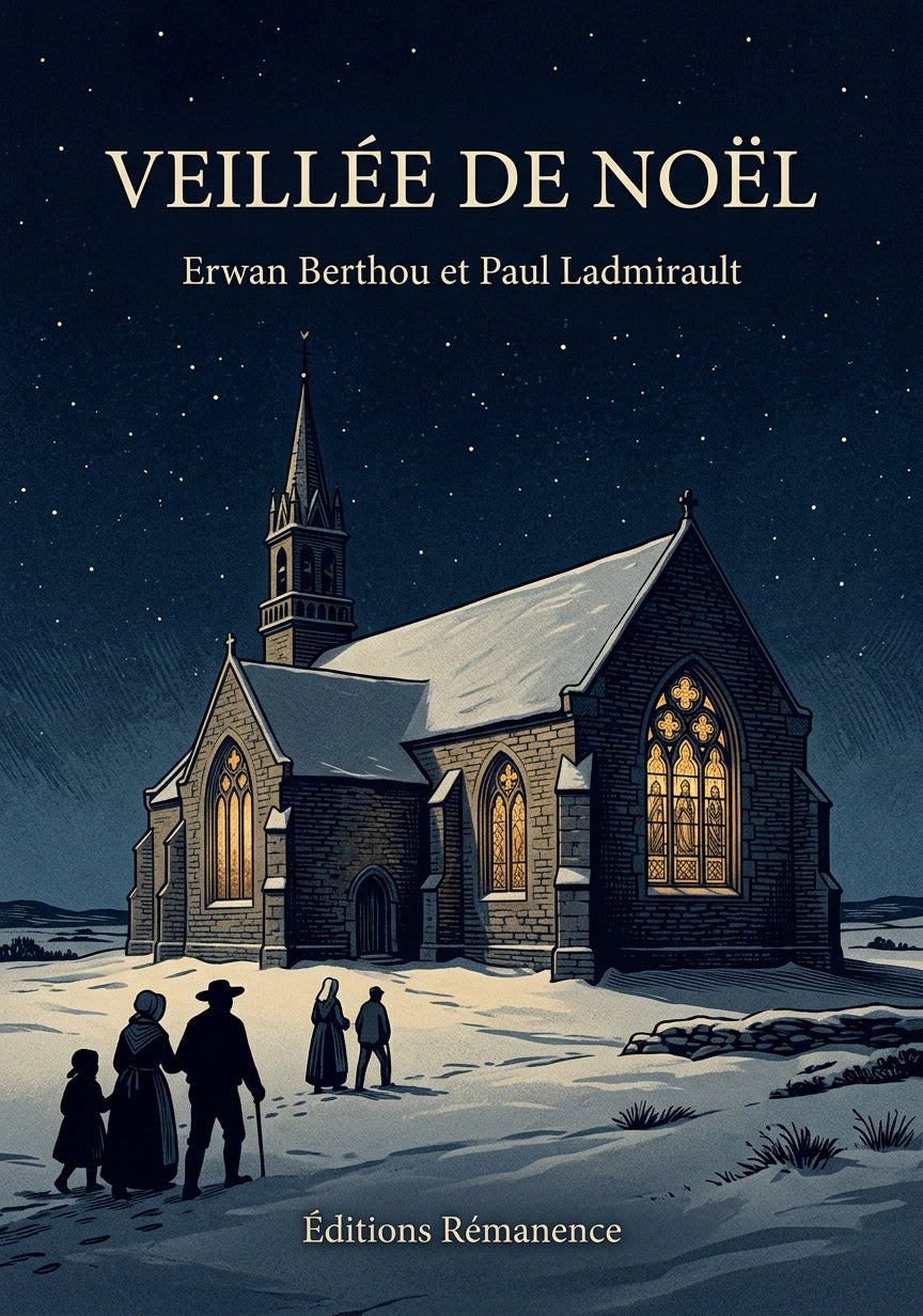 Livre Veillée de Noël par Erwan Berthou et Paul Ladmirault - Couverture - Editions Remanence