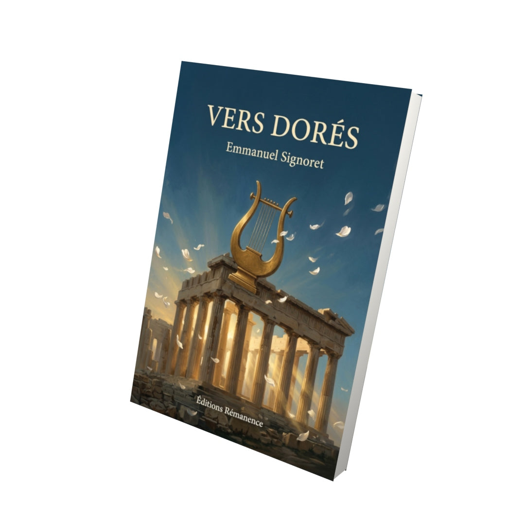 Livre Vers dorés par Emmanuel Signoret - Vue 3D - Editions Remanence