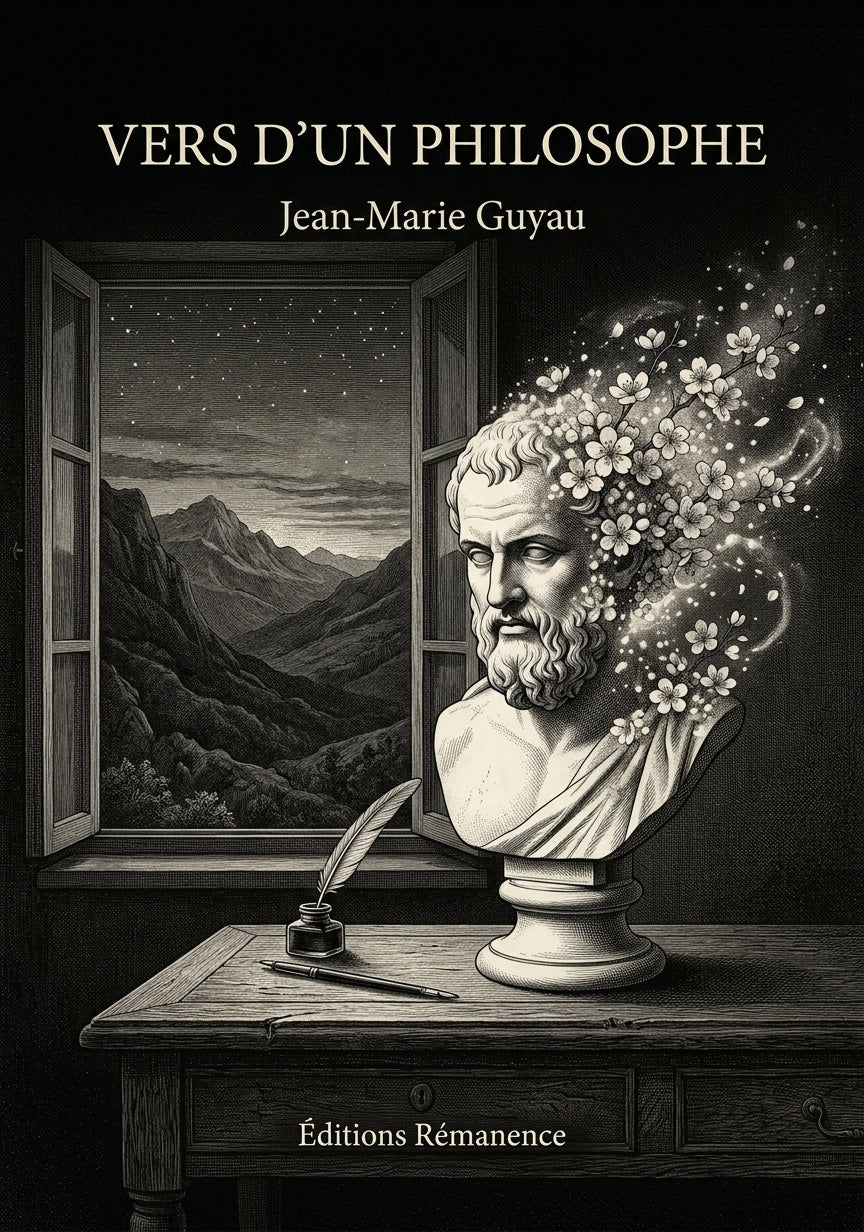 Livre Vers d’un philosophe par Jean-Marie Guyau - Couverture - Editions Remanence