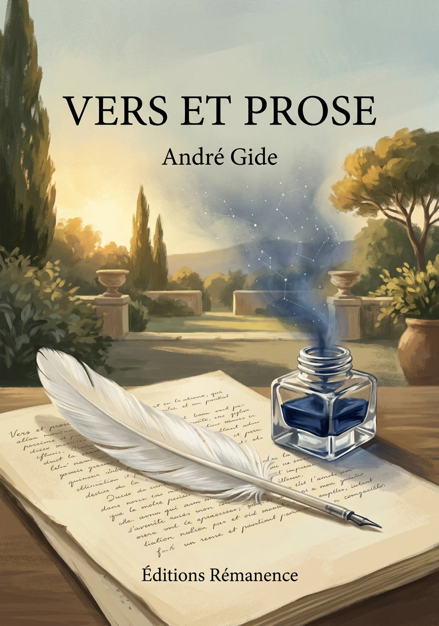 Livre Vers et prose par André Gide - Couverture - Editions Remanence