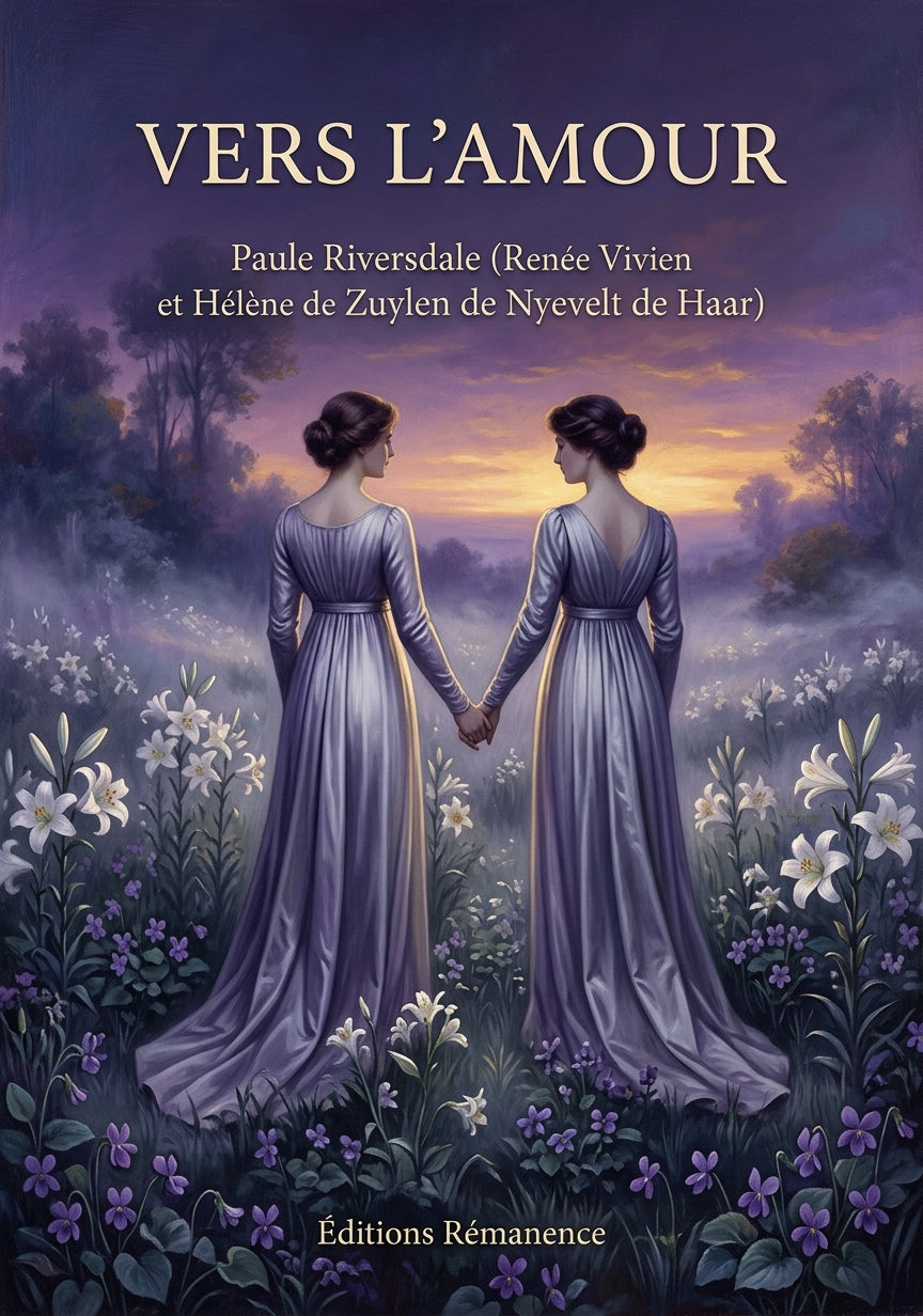 Livre Vers l’amour par Paule Riversdale (Renée Vivien et Hélène de Zuylen de Nyevelt de Haar) - Couverture - Editions Remanence