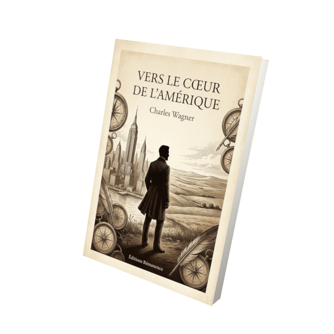 Livre Vers le cœur de l'Amérique - Charles Wagner - Vue 3D - Editions Remanence
