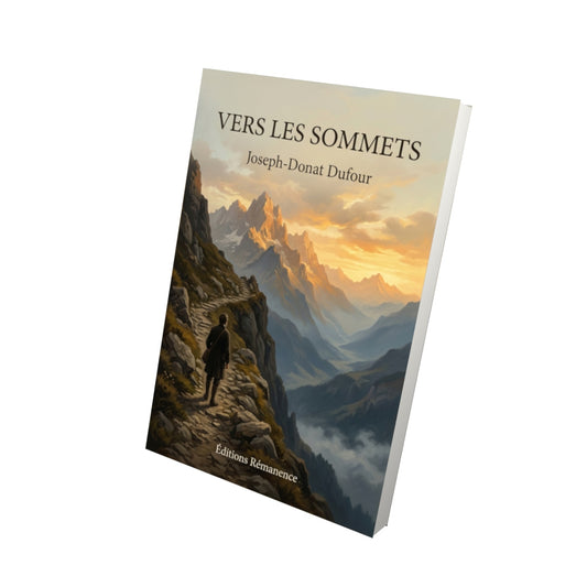 Livre Vers les sommets par Joseph-Donat Dufour - Vue 3D - Editions Remanence