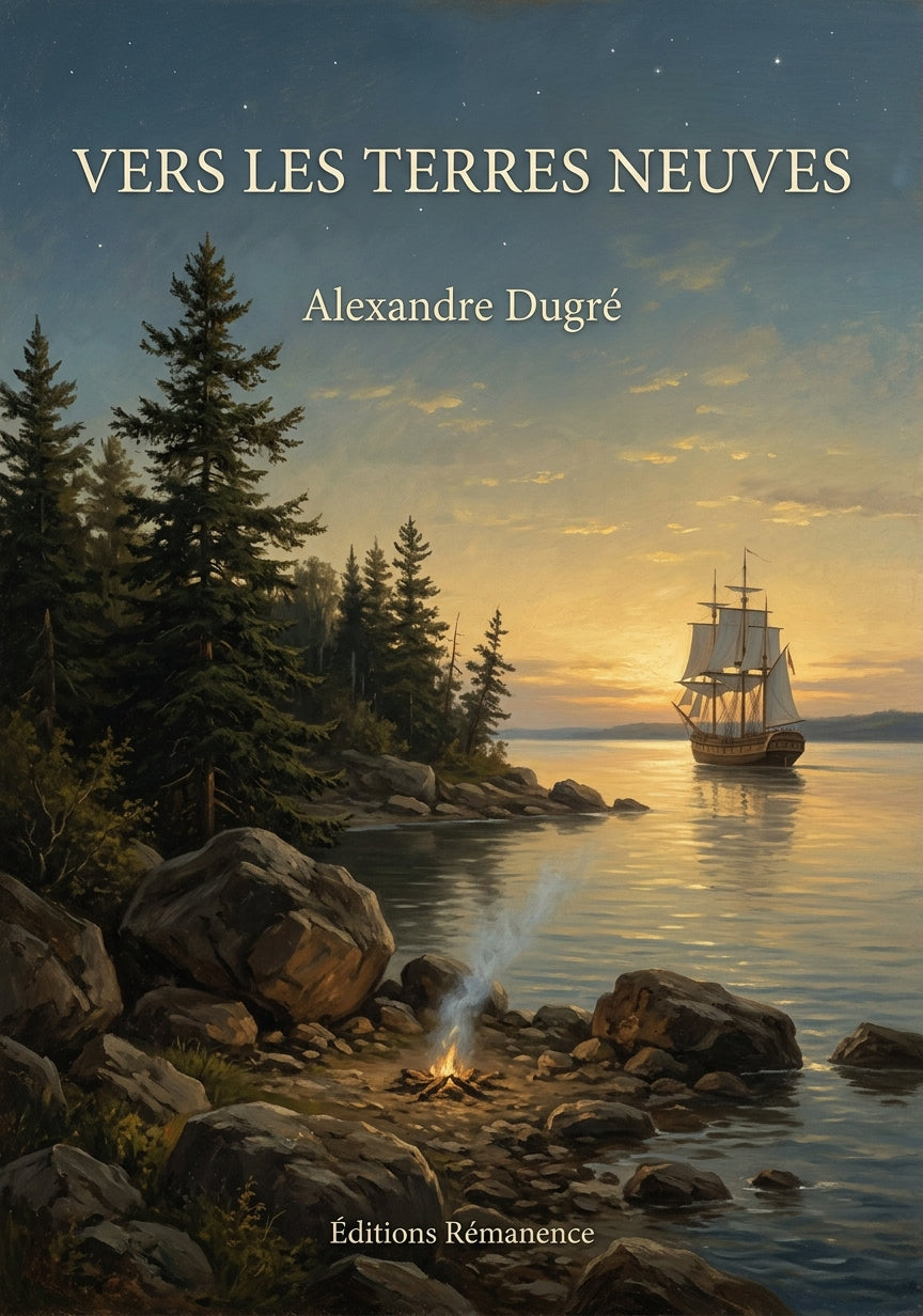 Livre Vers les terres neuves par Alexandre Dugré - Couverture - Editions Remanence