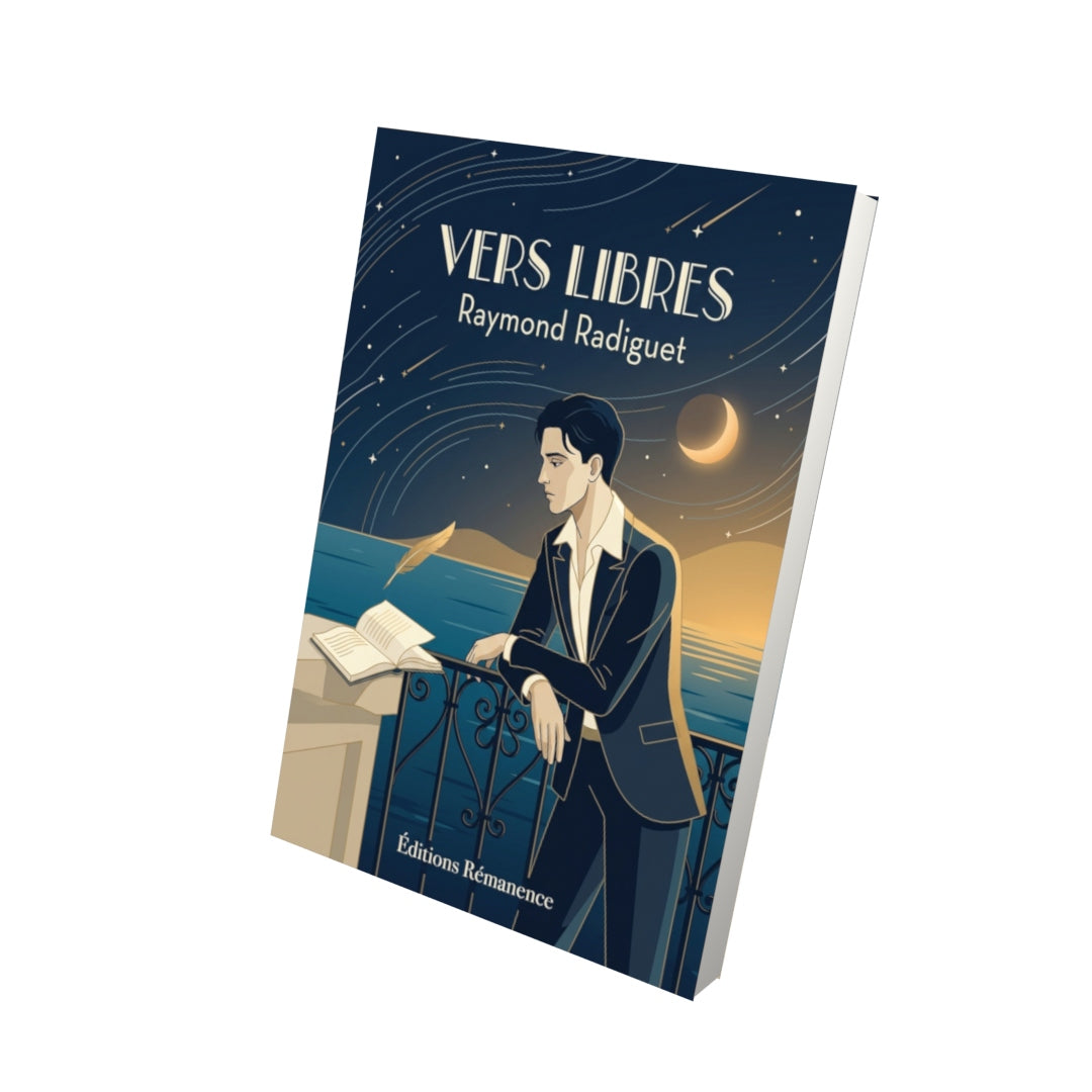 Livre Vers libres par Raymond Radiguet - Vue 3D - Editions Remanence