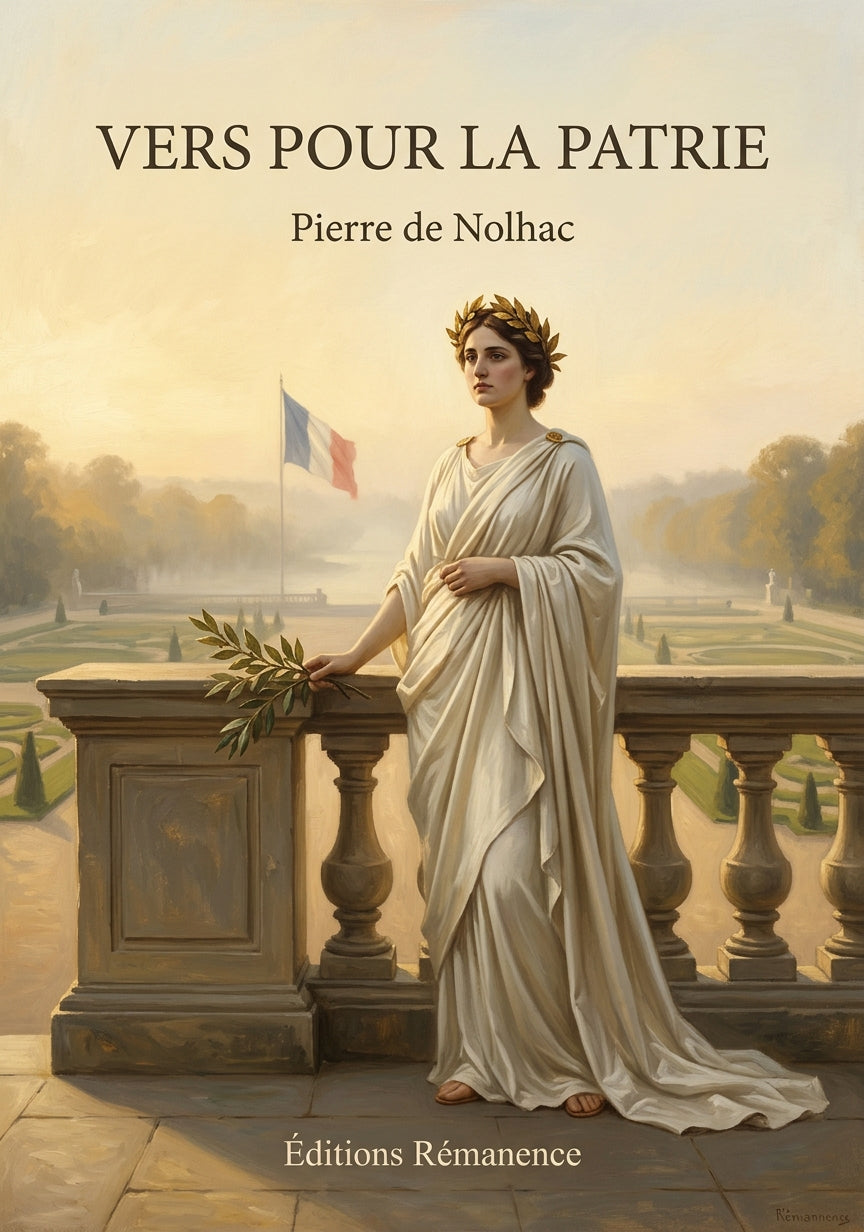 Livre Vers pour la patrie par Pierre de Nolhac - Couverture - Editions Remanence