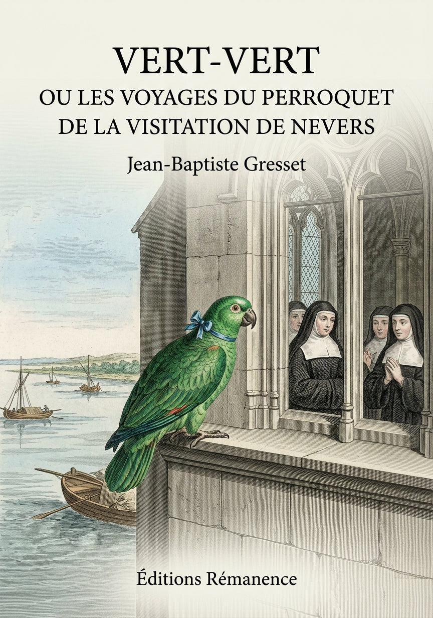Livre Vert-Vert ou les voyages du perroquet de la Visitation de Nevers par Jean-Baptiste Gresset - Couverture - Editions Remanence
