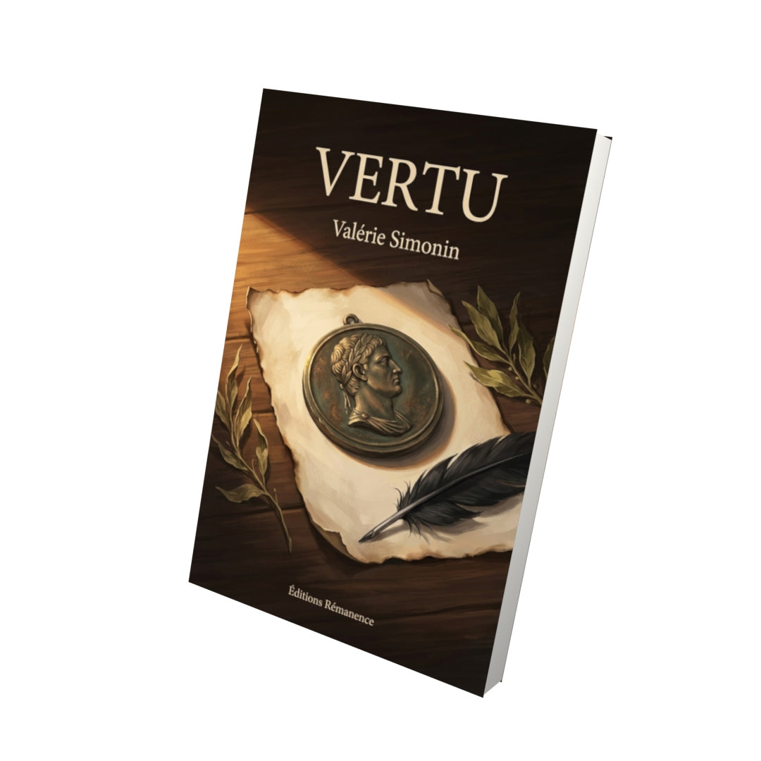 Livre Vertu par Valérie Simonin - Vue 3D - Editions Remanence