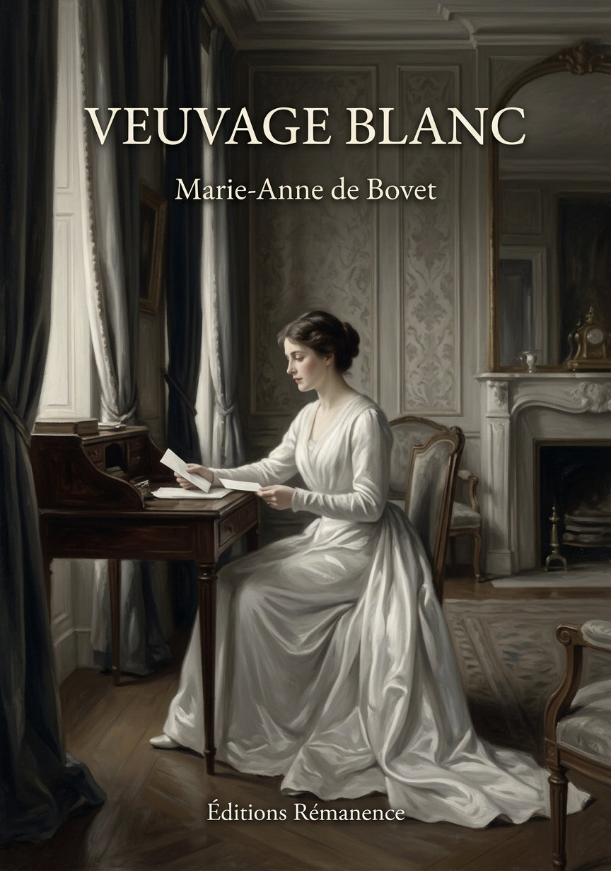 Livre Veuvage blanc par Marie-Anne de Bovet - Couverture - Editions Remanence