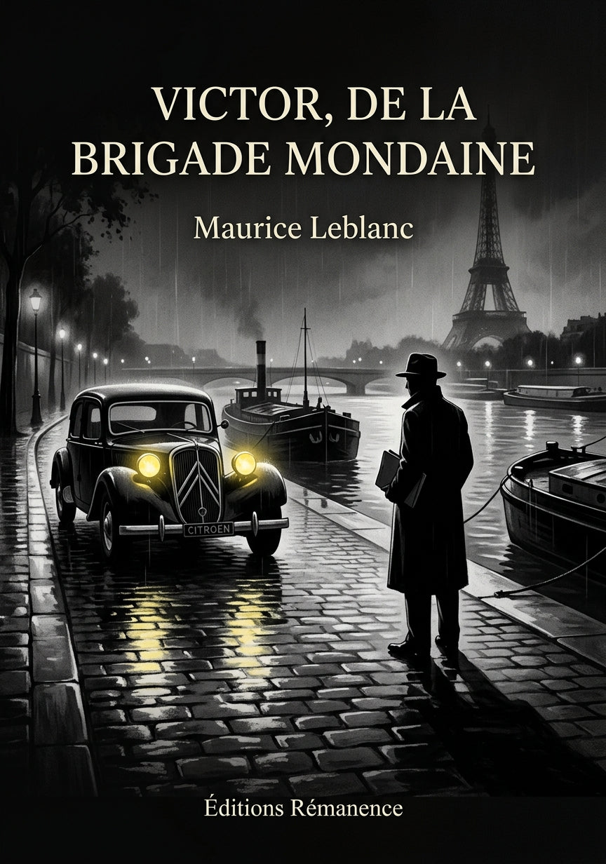 Livre Victor, de la Brigade mondaine par Maurice Leblanc - Couverture - Editions Remanence
