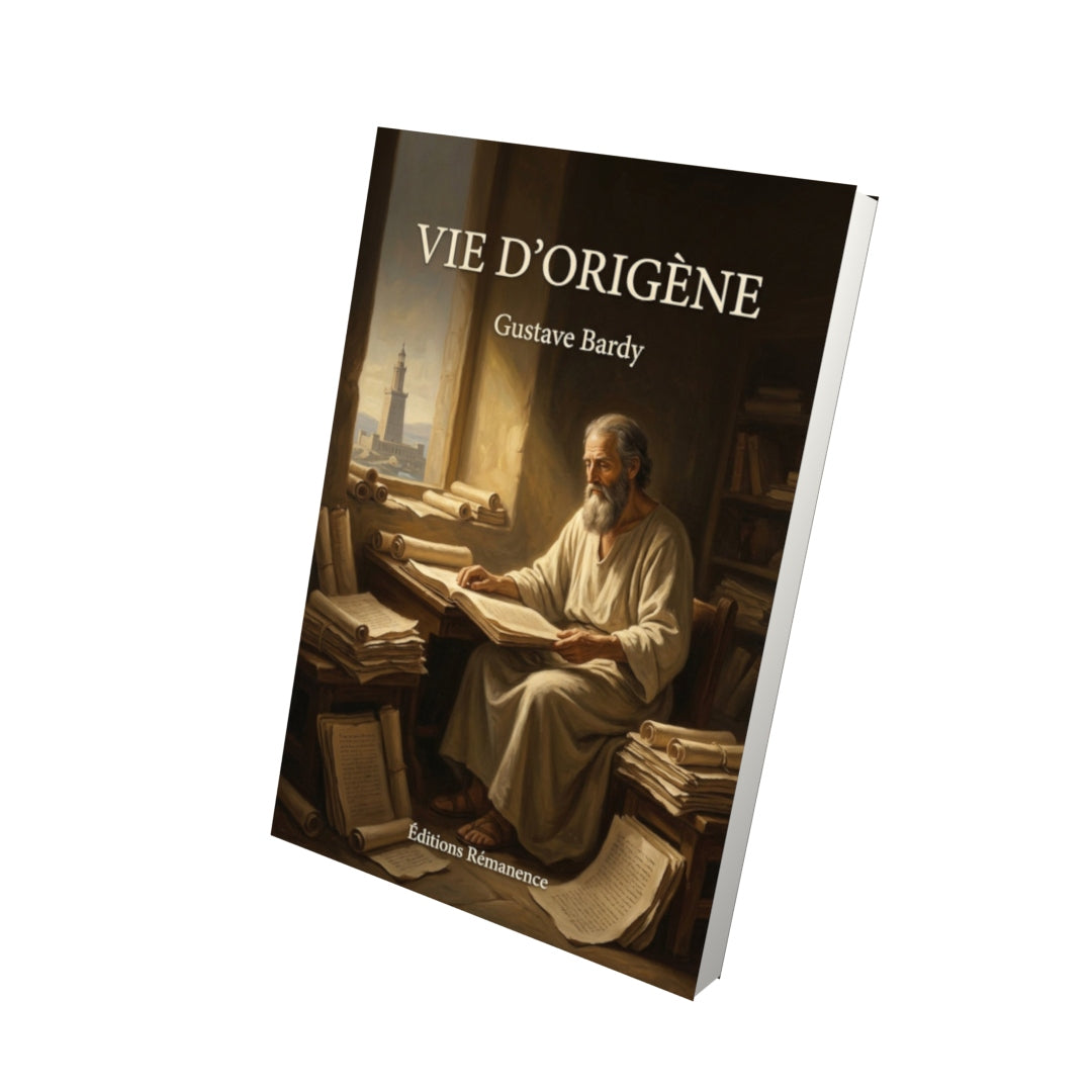 Livre Vie d'Origène - Gustave Bardy - Vue 3D - Editions Remanence