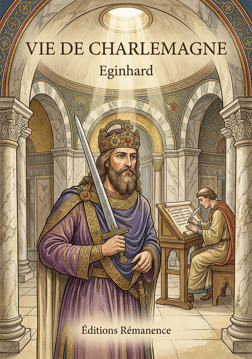 Livre Vie de Charlemagne par Eginhard - Couverture - Editions Remanence