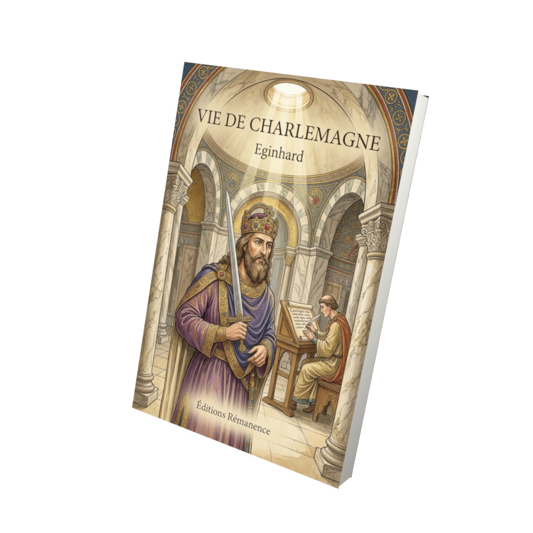 Livre Vie de Charlemagne par Eginhard - Vue 3D - Editions Remanence