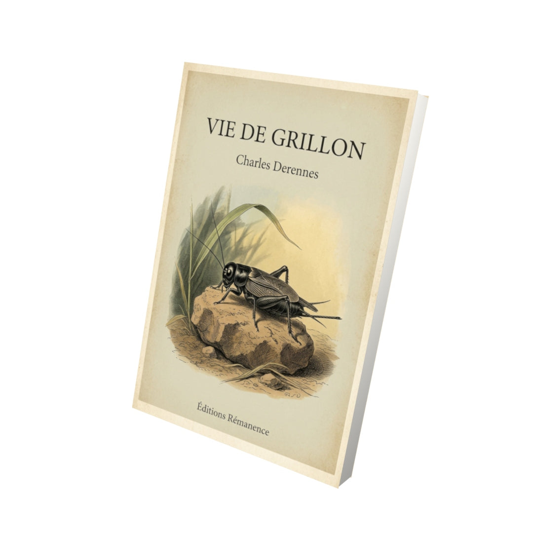 Livre Vie de Grillon - Charles Derennes - Vue 3D - Editions Remanence