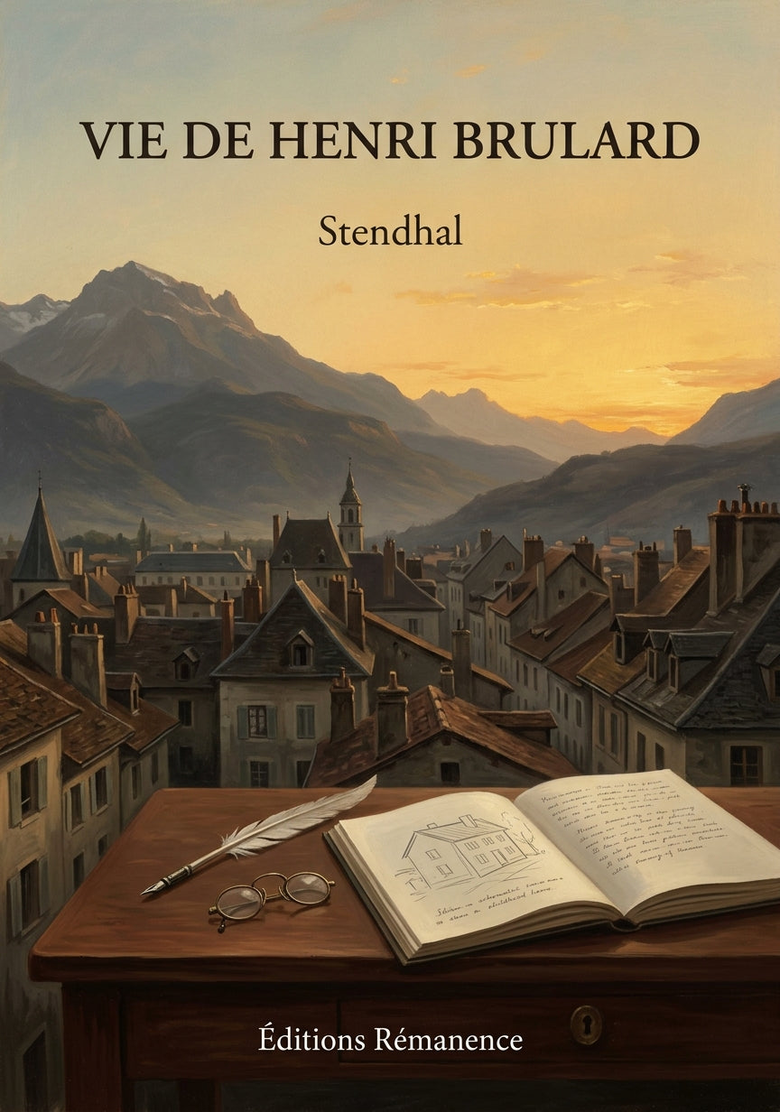 Livre Vie de Henri Brulard par Stendhal - Couverture - Editions Remanence