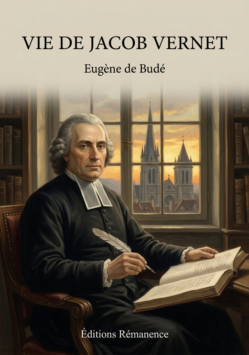 Livre Vie de Jacob Vernet par Eugène de Budé - Couverture - Editions Remanence