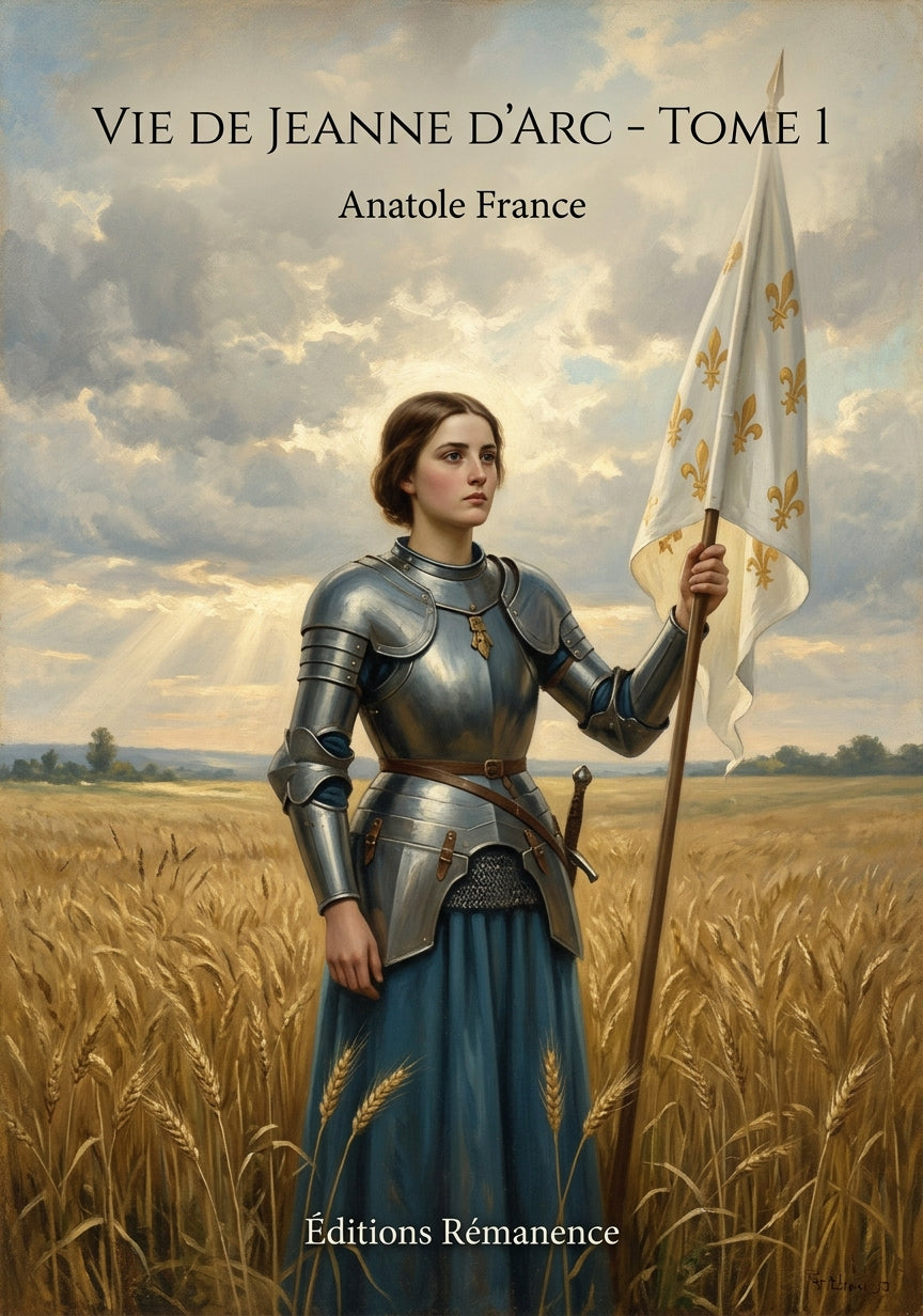 Livre Vie de Jeanne d’Arc - Tome 1 par Anatole France - Couverture - Editions Remanence