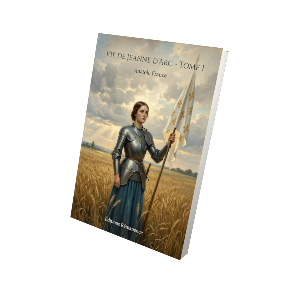 Livre Vie de Jeanne d’Arc - Tome 1 par Anatole France - Vue 3D - Editions Remanence