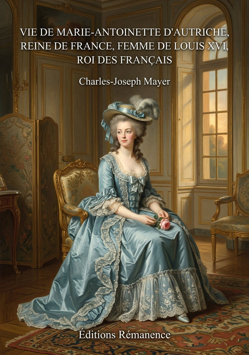 Livre Vie de Marie-Antoinette d’Autriche, reine de France, femme de Louis XVI, roi des Français par Charles-Joseph Mayer - Couverture - Editions Remanence