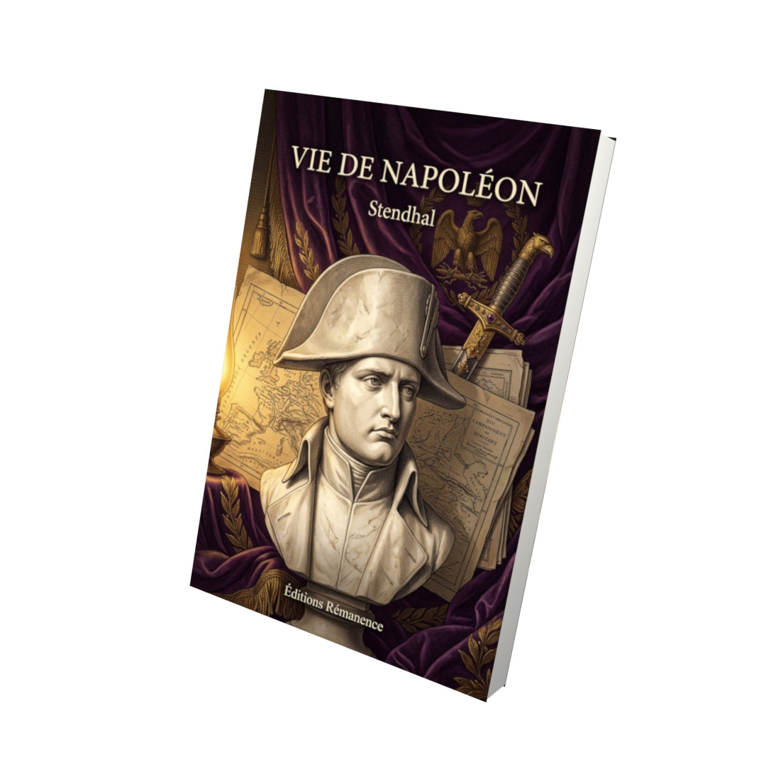 Livre Vie de Napoléon par Stendhal - Vue 3D - Editions Remanence