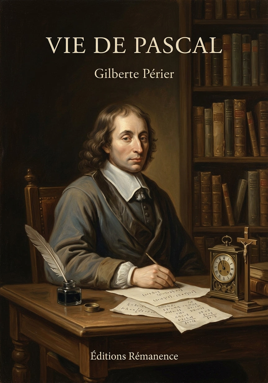 Livre Vie de Pascal par Gilberte Périer - Couverture - Editions Remanence