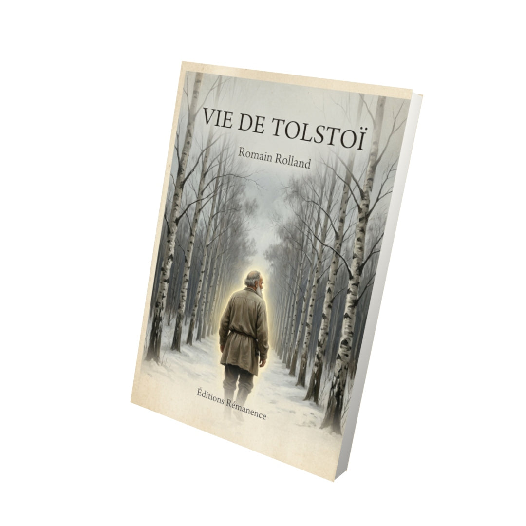 Livre Vie de Tolstoï - Romain Rolland - Vue 3D - Editions Remanence