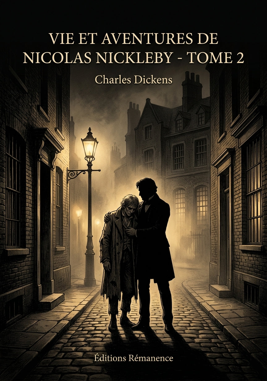 Livre Vie et aventures de Nicolas Nickleby - Tome 2 par Charles Dickens - Couverture - Editions Remanence