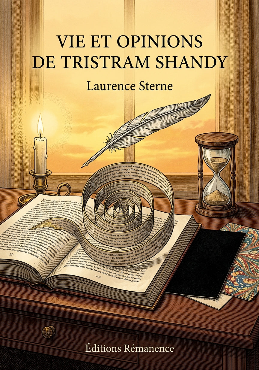 Livre Vie et opinions de Tristram Shandy par Laurence Sterne - Couverture - Editions Remanence