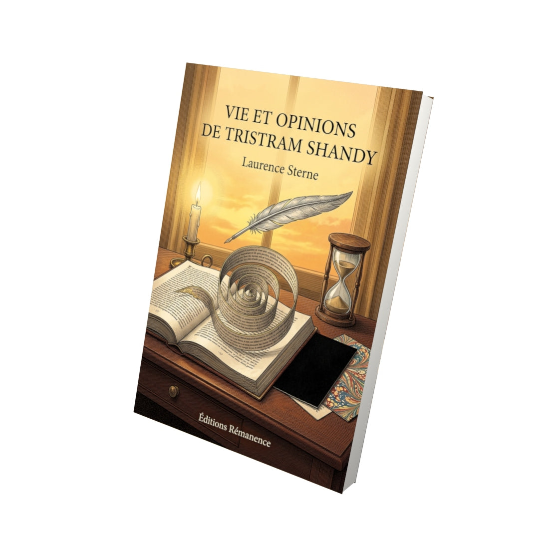 Livre Vie et opinions de Tristram Shandy par Laurence Sterne - Vue 3D - Editions Remanence
