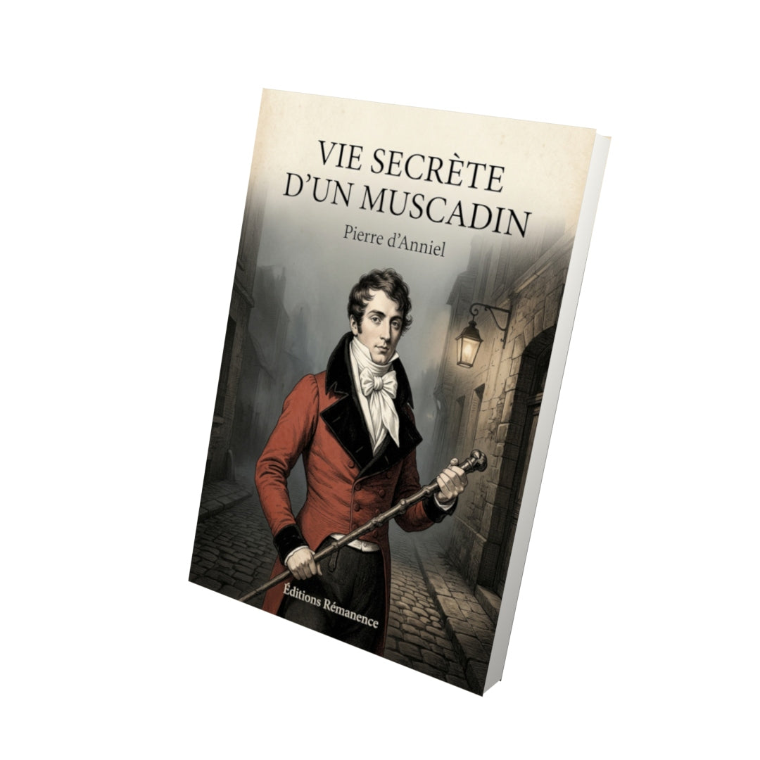 Livre Vie secrète d’un muscadin par Pierre d’Anniel - Vue 3D - Editions Remanence
