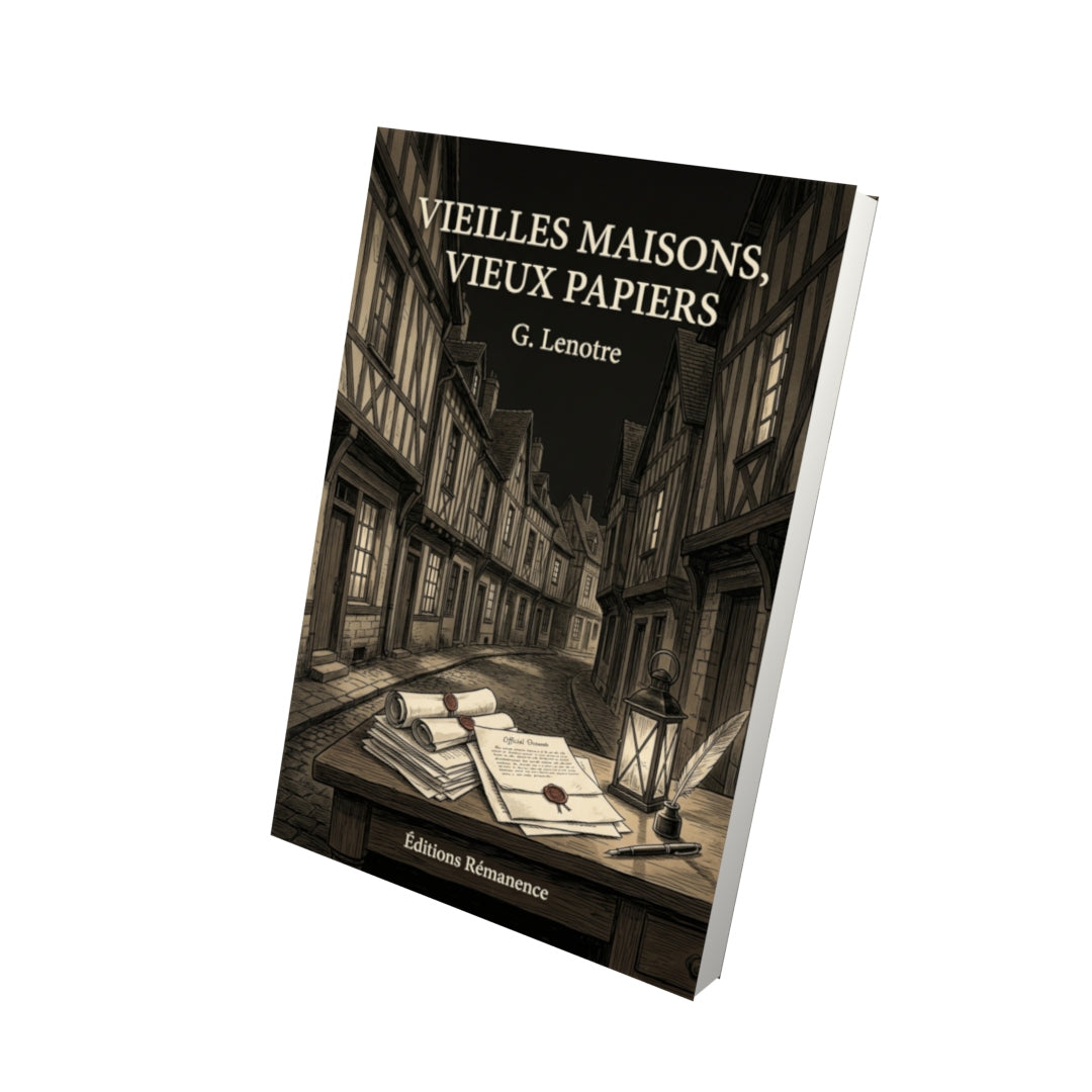 Livre Vieilles maisons, vieux papiers par G. Lenotre - Vue 3D - Editions Remanence
