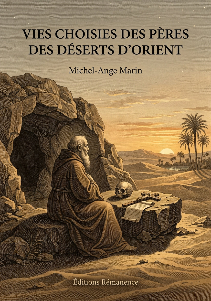 Livre Vies choisies des Pères des déserts d’Orient par Michel-Ange Marin - Couverture - Editions Remanence