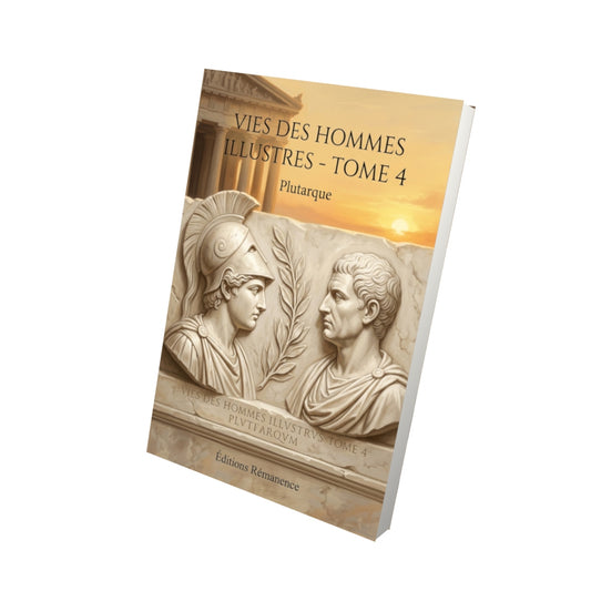 Livre Vies des hommes illustres - Tome 4 par Plutarque - Vue 3D - Editions Remanence