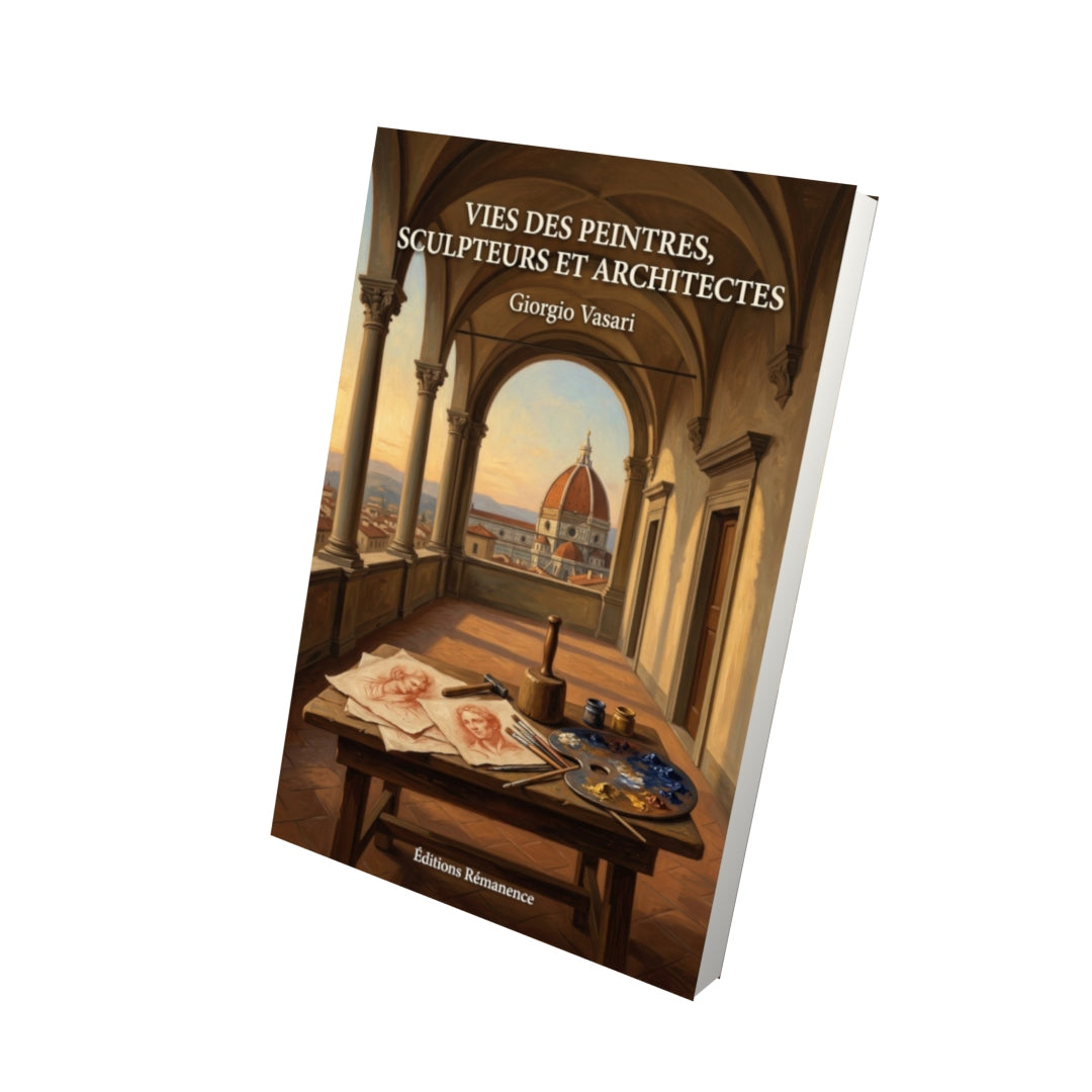 Livre Vies des peintres, sculpteurs et architectes par Giorgio Vasari - Vue 3D - Editions Remanence