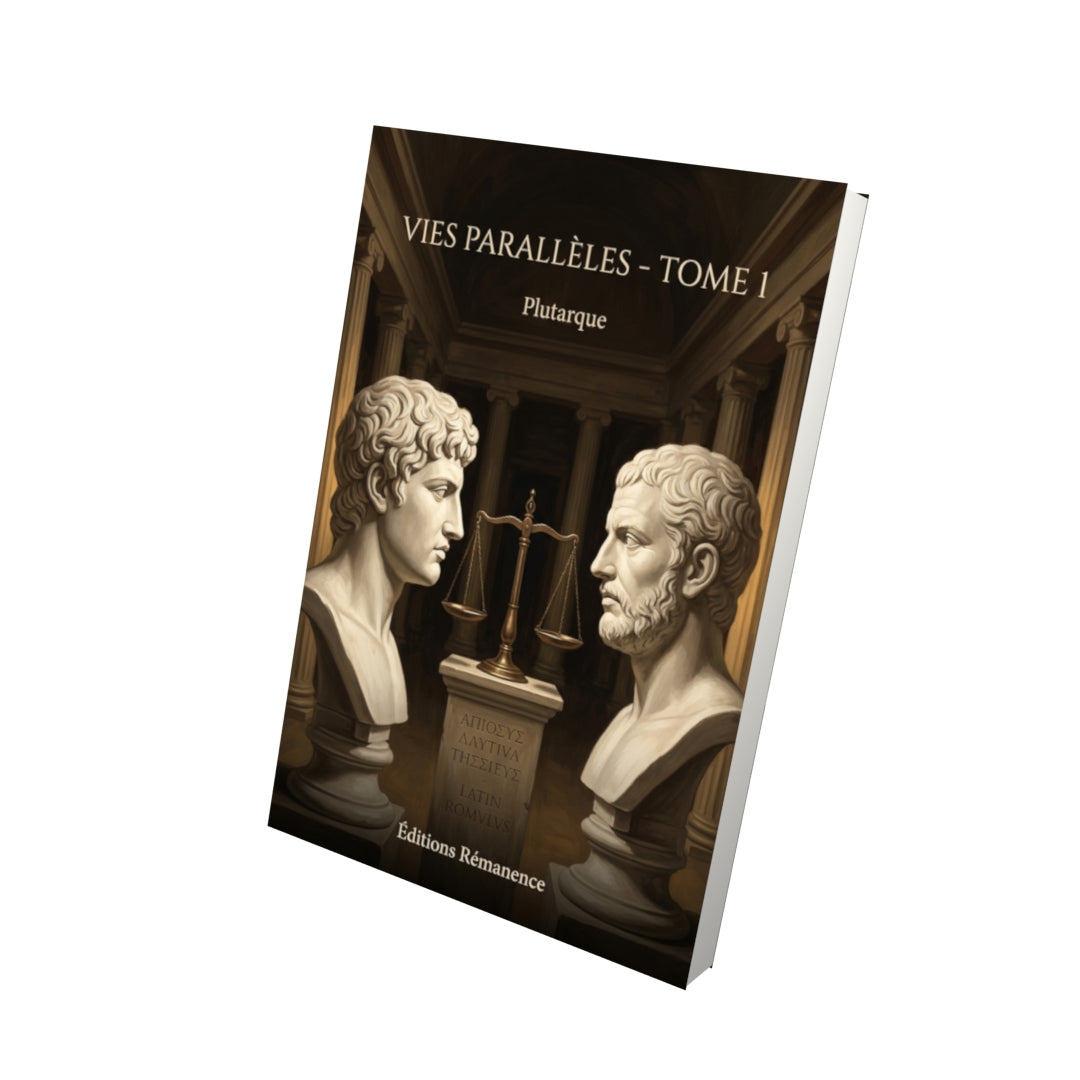 Livre Vies parallèles - Tome 1 par Plutarque - Vue 3D - Editions Remanence
