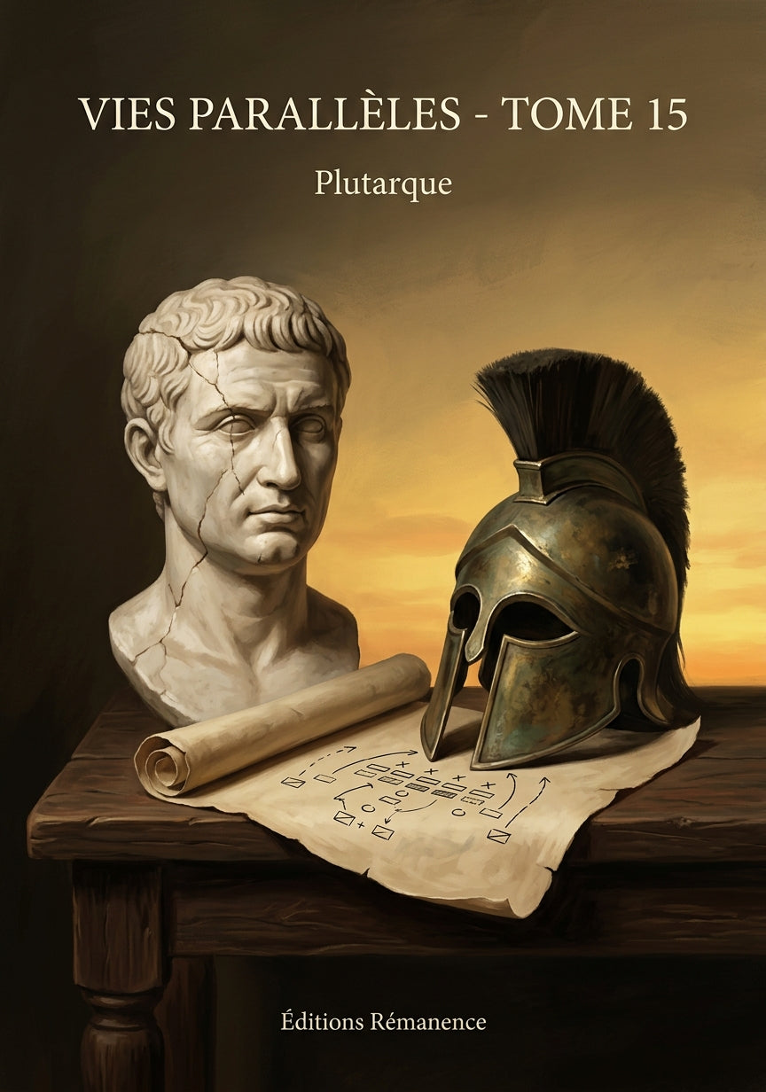 Livre Vies parallèles - Tome 15 par Plutarque - Couverture - Editions Remanence