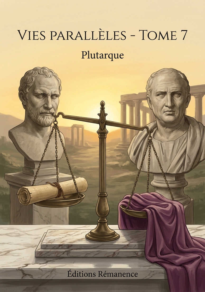 Livre Vies parallèles - Tome 7 par Plutarque - Couverture - Editions Remanence