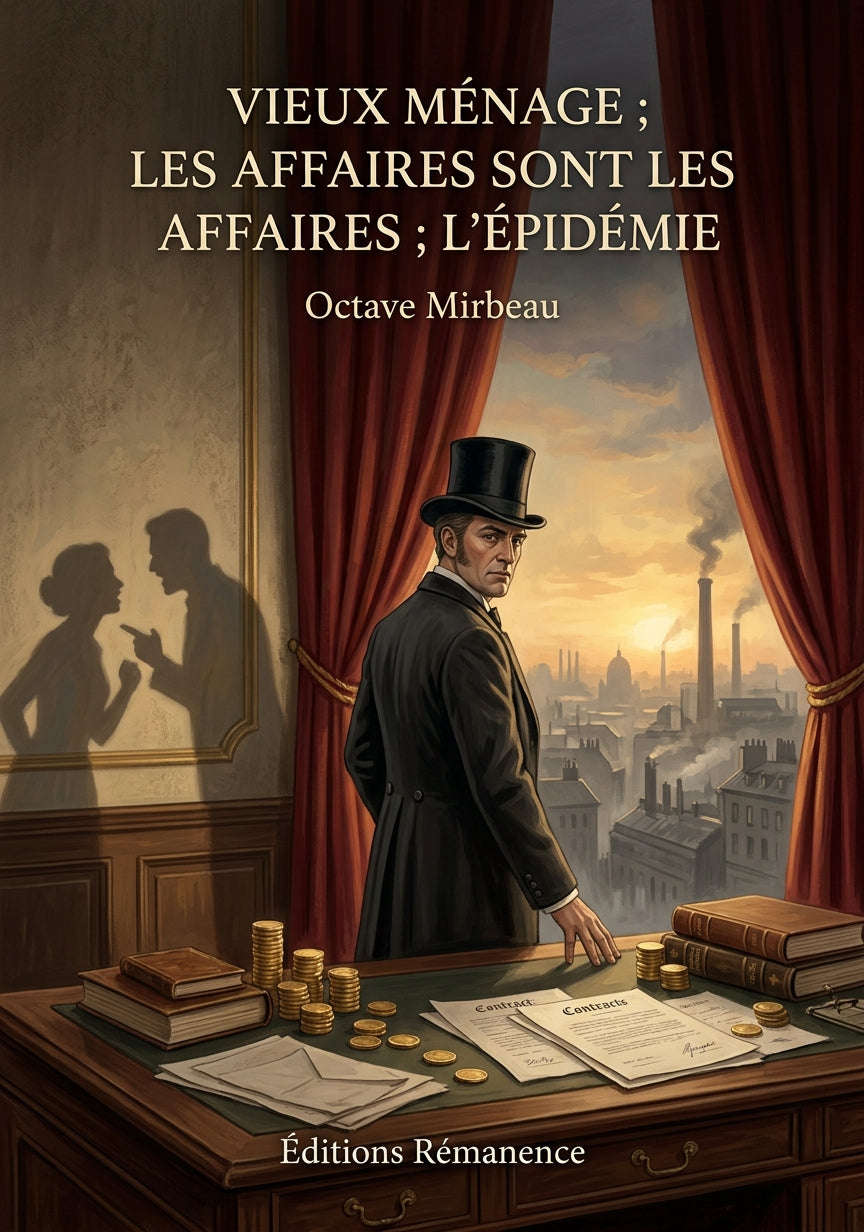Livre Vieux ménage ; Les affaires sont les affaires ; L’Épidémie par Octave Mirbeau - Couverture - Editions Remanence