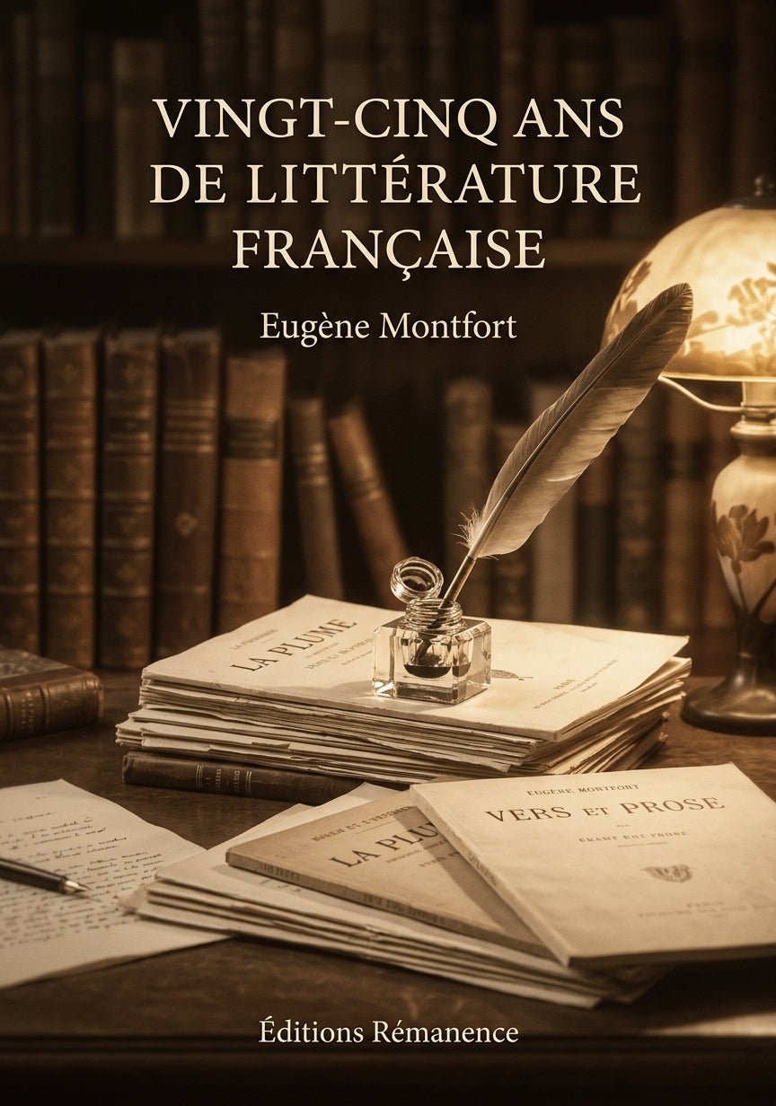 Livre Vingt-cinq ans de littérature française par Eugène Montfort - Couverture - Editions Remanence