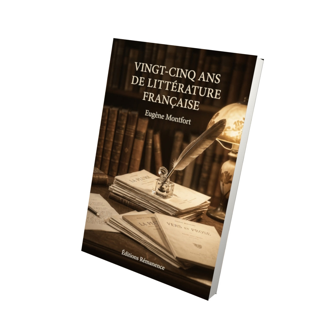 Livre Vingt-cinq ans de littérature française par Eugène Montfort - Vue 3D - Editions Remanence