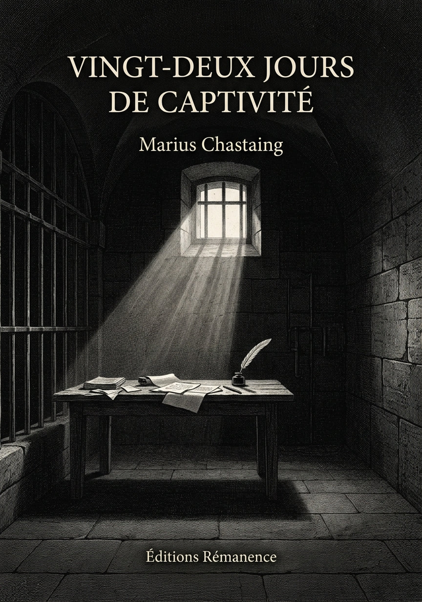 Livre Vingt-deux jours de captivité par Marius Chastaing - Couverture - Editions Remanence
