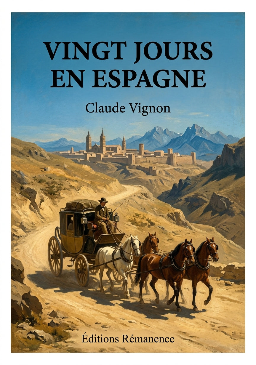Livre Vingt Jours en Espagne par Claude Vignon - Couverture - Editions Remanence