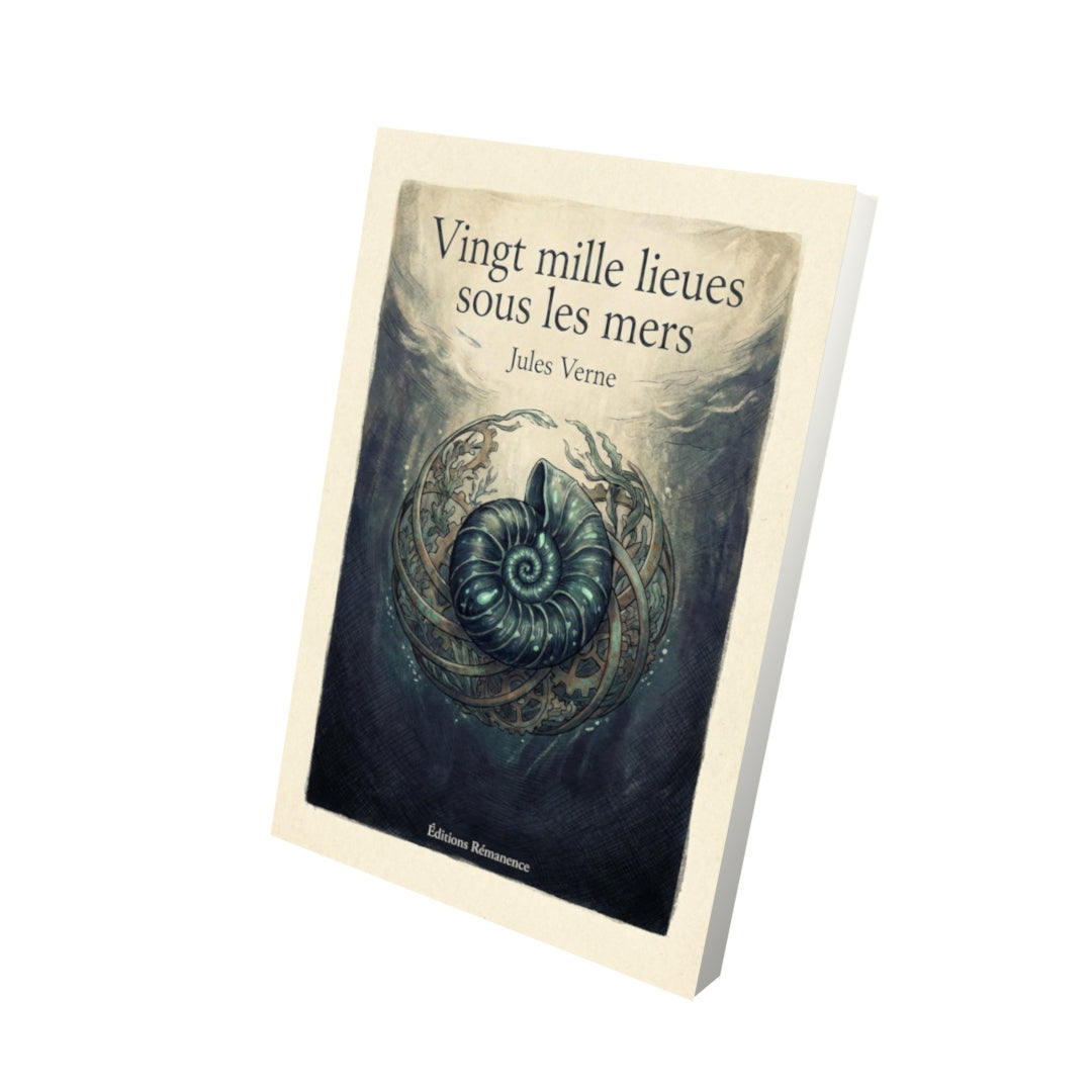 Livre Vingt mille lieues sous les mers - Jules Verne - Vue 3D - Editions Remanence