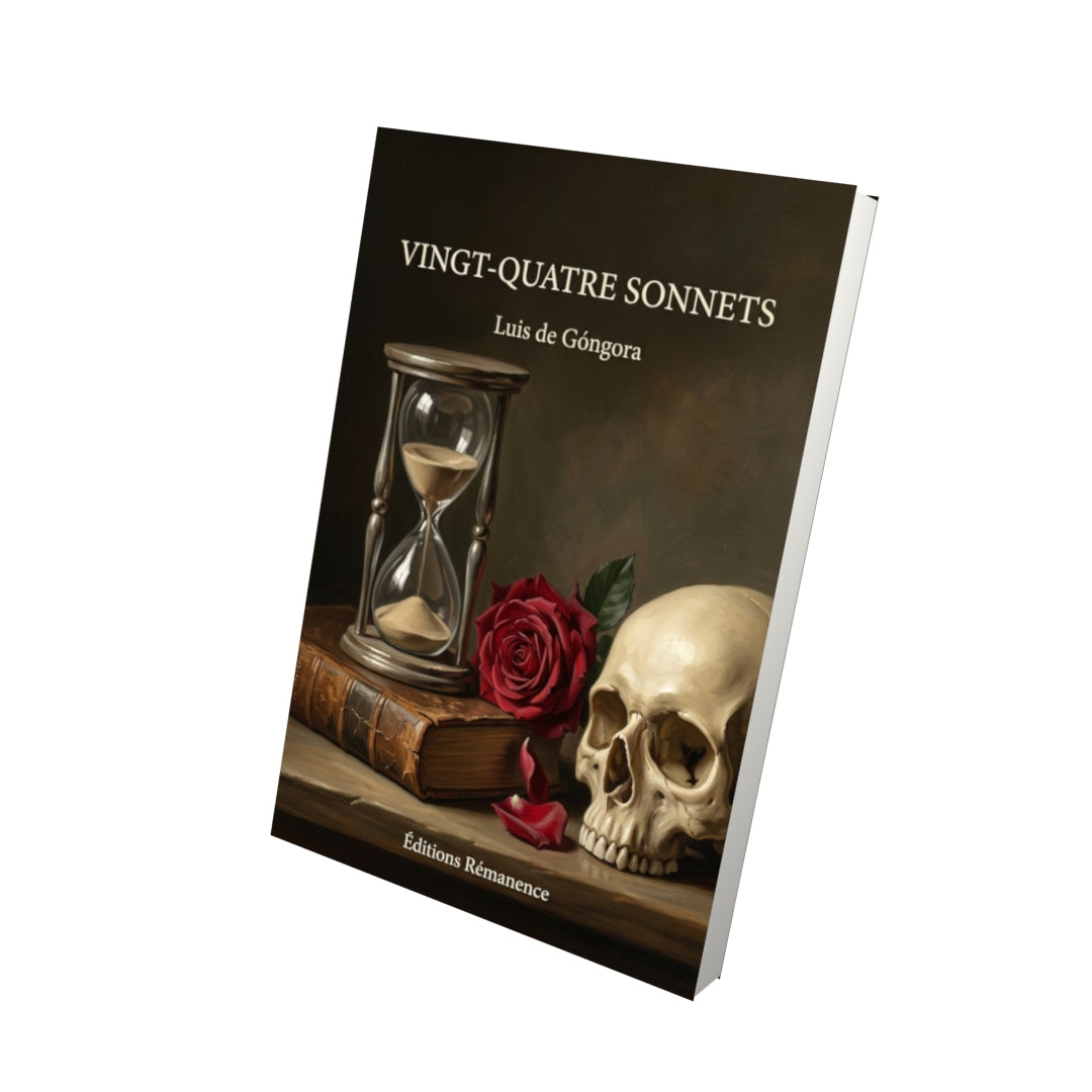 Livre Vingt-quatre Sonnets par Luis de Góngora - Vue 3D - Editions Remanence