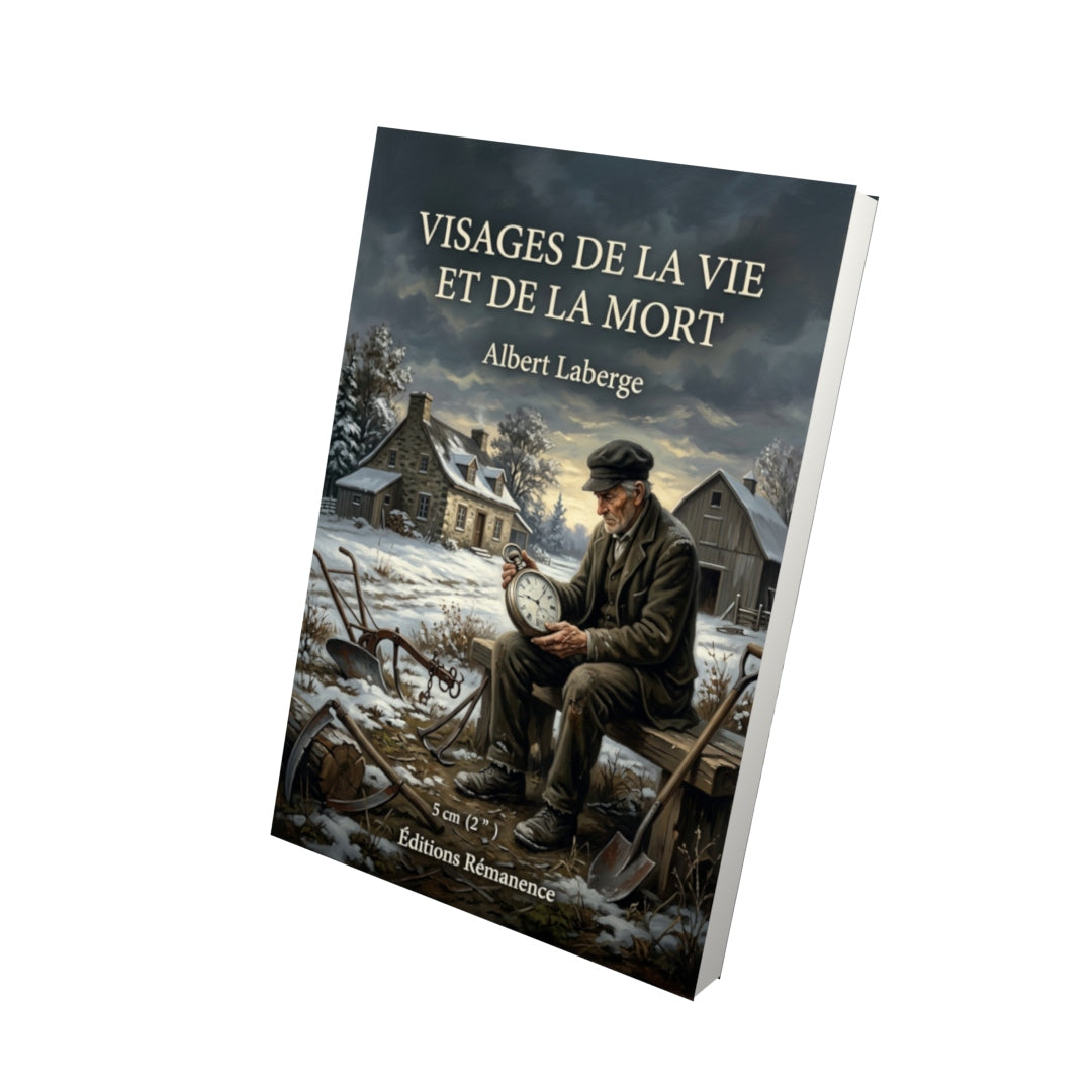 Livre Visages de la vie et de la mort par Albert Laberge - Vue 3D - Editions Remanence