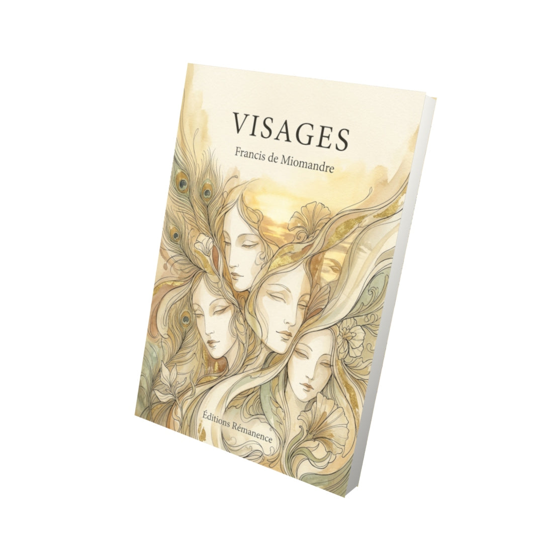 Livre Visages par Francis de Miomandre - Vue 3D - Editions Remanence